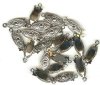 20 Pair of 17mm Oval Nickel Pearl Clasps
